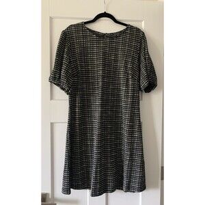 CITY CHIC Plus Size S/16 Shift Dress Black Checkered Plaid NWT See Measurements